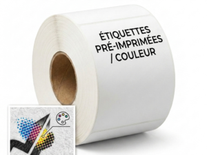 Étiquettes couleurs pré-imprimé